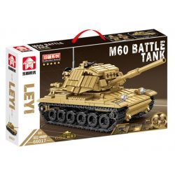 LEYI 66017 non  XE TĂNG CHIẾN ĐẤU CHỦ LỰC M60 bộ đồ chơi xếp lắp ráp ghép mô hình Military Army M60 MAIN BATTLE TANK Quân Sự Bộ Đội 602 khối