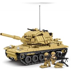 LEYI 66017 non  XE TĂNG CHIẾN ĐẤU CHỦ LỰC M60 bộ đồ chơi xếp lắp ráp ghép mô hình Military Army M60 MAIN BATTLE TANK Quân Sự Bộ Đội 602 khối