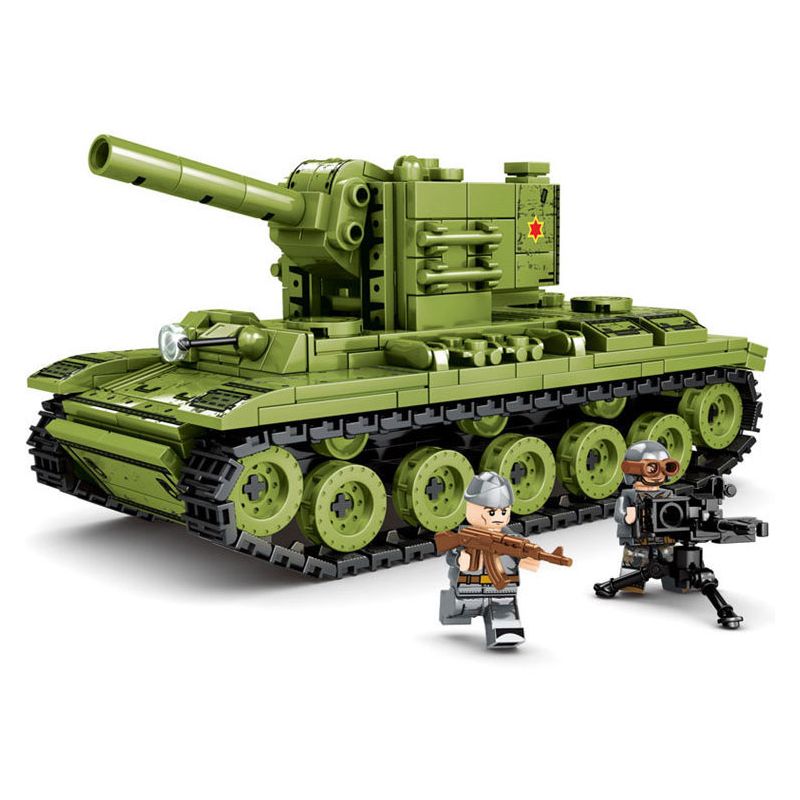 LEYI 66016 non  XE TĂNG HẠNG NẶNG KV-2 CỦA LIÊN XÔ bộ đồ chơi xếp lắp ráp ghép mô hình Military Army KV-2 HEAVY TANK Quân Sự Bộ Đội 536 khối
