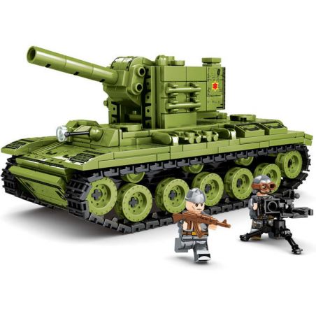 LEYI 66016 non  XE TĂNG HẠNG NẶNG KV-2 CỦA LIÊN XÔ bộ đồ chơi xếp lắp ráp ghép mô hình Military Army KV-2 HEAVY TANK Quân Sự Bộ Đội 536 khối