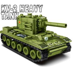 LEYI 66016 non  XE TĂNG HẠNG NẶNG KV-2 CỦA LIÊN XÔ bộ đồ chơi xếp lắp ráp ghép mô hình Military Army KV-2 HEAVY TANK Quân Sự Bộ Đội 536 khối