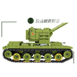 LEYI 66016 non  XE TĂNG HẠNG NẶNG KV-2 CỦA LIÊN XÔ bộ đồ chơi xếp lắp ráp ghép mô hình Military Army KV-2 HEAVY TANK Quân Sự Bộ Đội 536 khối