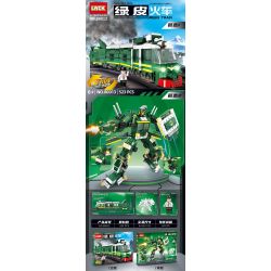 LWCK 80013 non  TÀU DA XANH bộ đồ chơi xếp lắp ráp ghép mô hình Creator GREEN TRAIN Sáng Tạo 523 khối