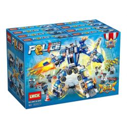 LWCK 80023 non  TẢI LẠI SUPER POLICE MECH 8 KẾT HỢP bộ đồ chơi xếp lắp ráp ghép mô hình Cảnh Sát 432 khối