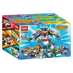LWCK 60045 non  KẾT HỢP MECHA 8 THÚ VỊ bộ đồ chơi xếp lắp ráp ghép mô hình Racing SPEED FAITH RACING Cuộc Đua 615 khối