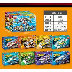 LWCK 60045 non  KẾT HỢP MECHA 8 THÚ VỊ bộ đồ chơi xếp lắp ráp ghép mô hình Racing SPEED FAITH RACING Cuộc Đua 615 khối