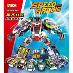 LWCK 60045 non  KẾT HỢP MECHA 8 THÚ VỊ bộ đồ chơi xếp lắp ráp ghép mô hình Racing SPEED FAITH RACING Cuộc Đua 615 khối