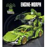 FORANGE FC9114 9114 non  MÀU XANH LÁ CÂY LÙI XE THẲNG bộ đồ chơi xếp lắp ráp ghép mô hình  ENGINE MORPH Kỹ Thuật Công Nghệ Cao Mô Hình Phương Tiện 721 khối