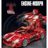FORANGE FC9113 9113 non  MÀU ĐỎ LÙI XE THẲNG bộ đồ chơi xếp lắp ráp ghép mô hình  ENGINE MORPH Kỹ Thuật Công Nghệ Cao Mô Hình Phương Tiện 696 khối