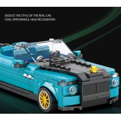 REOBRIX 688 non  ĐUÔI THUYỀN ROLLS ROYCE bộ đồ chơi xếp lắp ráp ghép mô hình Speed Champions Racing Cars ROLLS-ROYCE BOAT TAIL Đua Xe Công Thức 417 khối