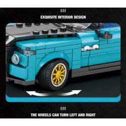 REOBRIX 688 non  ĐUÔI THUYỀN ROLLS ROYCE bộ đồ chơi xếp lắp ráp ghép mô hình Speed Champions Racing Cars ROLLS-ROYCE BOAT TAIL Đua Xe Công Thức 417 khối