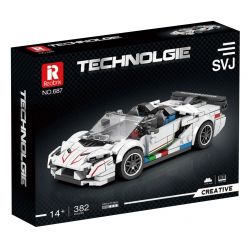 REOBRIX 687 non  LAMBORGHINI AVENTADOR SVJ bộ đồ chơi xếp lắp ráp ghép mô hình  Kỹ Thuật Công Nghệ Cao Mô Hình Phương Tiện 382 khối