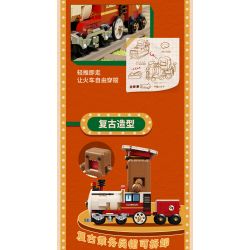 X AREA-X AB-002 non  TÀU CHẠY BẰNG HƠI NƯỚC bộ đồ chơi xếp lắp ráp ghép mô hình STEAM TRAIN