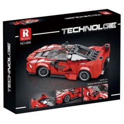 REOBRIX 686 non  FERRARI FXX-K V2 bộ đồ chơi xếp lắp ráp ghép mô hình  Kỹ Thuật Công Nghệ Cao Mô Hình Phương Tiện 392 khối