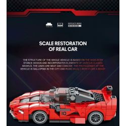 REOBRIX 686 non  FERRARI FXX-K V2 bộ đồ chơi xếp lắp ráp ghép mô hình  Kỹ Thuật Công Nghệ Cao Mô Hình Phương Tiện 392 khối