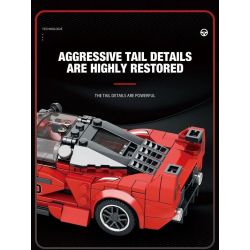 REOBRIX 686 non  FERRARI FXX-K V2 bộ đồ chơi xếp lắp ráp ghép mô hình  Kỹ Thuật Công Nghệ Cao Mô Hình Phương Tiện 392 khối
