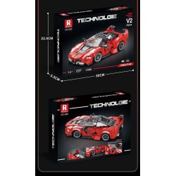 REOBRIX 686 non  FERRARI FXX-K V2 bộ đồ chơi xếp lắp ráp ghép mô hình  Kỹ Thuật Công Nghệ Cao Mô Hình Phương Tiện 392 khối