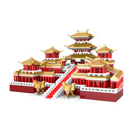 知拼 8803 non  CUNG ĐIỆN EFANG KIẾN TRÚC THEO PHONG CÁCH CỔ XƯA bộ đồ chơi xếp lắp ráp ghép mô hình Buildings