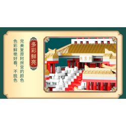 知拼 8803 non  CUNG ĐIỆN EFANG KIẾN TRÚC THEO PHONG CÁCH CỔ XƯA bộ đồ chơi xếp lắp ráp ghép mô hình Buildings