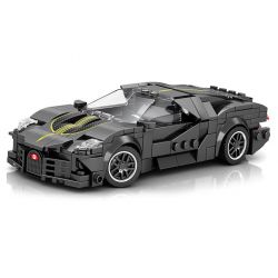 REOBRIX 685 non  BUGATTI CHIẾC XE MÀU ĐEN bộ đồ chơi xếp lắp ráp ghép mô hình Speed Champions Racing Cars BUGATTI LA VOITURE NOIRE Đua Xe Công Thức 339 khối