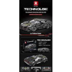 REOBRIX 685 non  BUGATTI CHIẾC XE MÀU ĐEN bộ đồ chơi xếp lắp ráp ghép mô hình Speed Champions Racing Cars BUGATTI LA VOITURE NOIRE Đua Xe Công Thức 339 khối