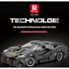 REOBRIX 685 non  BUGATTI CHIẾC XE MÀU ĐEN bộ đồ chơi xếp lắp ráp ghép mô hình Speed Champions Racing Cars BUGATTI LA VOITURE NOIRE Đua Xe Công Thức 339 khối