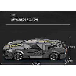 REOBRIX 685 non  BUGATTI CHIẾC XE MÀU ĐEN bộ đồ chơi xếp lắp ráp ghép mô hình Speed Champions Racing Cars BUGATTI LA VOITURE NOIRE Đua Xe Công Thức 339 khối