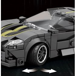 REOBRIX 685 non  BUGATTI CHIẾC XE MÀU ĐEN bộ đồ chơi xếp lắp ráp ghép mô hình Speed Champions Racing Cars BUGATTI LA VOITURE NOIRE Đua Xe Công Thức 339 khối