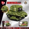 ZHEGAO QL0182 0182 non  XE TĂNG XÍCH HỔ bộ đồ chơi xếp lắp ráp ghép mô hình Military Army ARMORED FIST Quân Sự Bộ Đội 357 khối