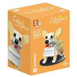 ZHEGAO 00912 non  CHÓ CORGI XỨ WALES bộ đồ chơi xếp lắp ráp ghép mô hình CUTE PET WELSH CORGI PEMBROKE 176 khối