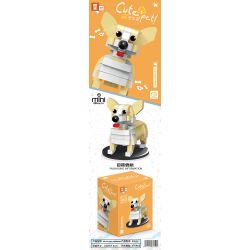 ZHEGAO 00912 non  CHÓ CORGI XỨ WALES bộ đồ chơi xếp lắp ráp ghép mô hình CUTE PET WELSH CORGI PEMBROKE 176 khối