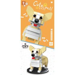 ZHEGAO 00912 non  CHÓ CORGI XỨ WALES bộ đồ chơi xếp lắp ráp ghép mô hình CUTE PET WELSH CORGI PEMBROKE 176 khối