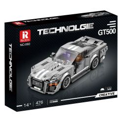 REOBRIX 682 non  MUSTANG RẮN HỔ MANG GT500 bộ đồ chơi xếp lắp ráp ghép mô hình Speed Champions Racing Cars SHELBY GT500 Đua Xe Công Thức 476 khối