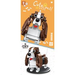 ZHEGAO 00911 non  CHÓ SĂN bộ đồ chơi xếp lắp ráp ghép mô hình CUTE PET CHARLES DOG 210 khối