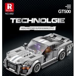 REOBRIX 682 non  MUSTANG RẮN HỔ MANG GT500 bộ đồ chơi xếp lắp ráp ghép mô hình Speed Champions Racing Cars SHELBY GT500 Đua Xe Công Thức 476 khối