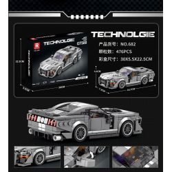 REOBRIX 682 non  MUSTANG RẮN HỔ MANG GT500 bộ đồ chơi xếp lắp ráp ghép mô hình Speed Champions Racing Cars SHELBY GT500 Đua Xe Công Thức 476 khối