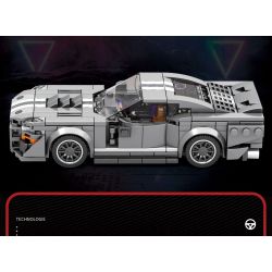 REOBRIX 682 non  MUSTANG RẮN HỔ MANG GT500 bộ đồ chơi xếp lắp ráp ghép mô hình Speed Champions Racing Cars SHELBY GT500 Đua Xe Công Thức 476 khối