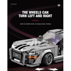 REOBRIX 682 non  MUSTANG RẮN HỔ MANG GT500 bộ đồ chơi xếp lắp ráp ghép mô hình Speed Champions Racing Cars SHELBY GT500 Đua Xe Công Thức 476 khối