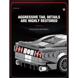 REOBRIX 682 non  MUSTANG RẮN HỔ MANG GT500 bộ đồ chơi xếp lắp ráp ghép mô hình Speed Champions Racing Cars SHELBY GT500 Đua Xe Công Thức 476 khối
