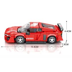 REOBRIX 681 non  AUDI R8 bộ đồ chơi xếp lắp ráp ghép mô hình Speed Champions Racing Cars Đua Xe Công Thức 413 khối