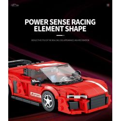 REOBRIX 681 non  AUDI R8 bộ đồ chơi xếp lắp ráp ghép mô hình Speed Champions Racing Cars Đua Xe Công Thức 413 khối
