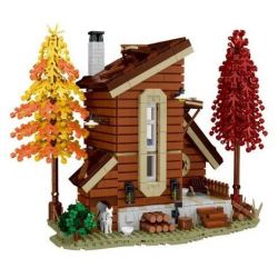 MorkModel 031073 Mork Model 031073 non  BIỆT THỰ NHÀ GỖ bộ đồ chơi xếp lắp ráp ghép mô hình FOREST CABIN 1668 khối