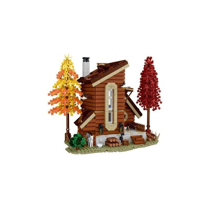 MorkModel 031073 Mork Model 031073 non  BIỆT THỰ NHÀ GỖ bộ đồ chơi xếp lắp ráp ghép mô hình FOREST CABIN 1668 khối