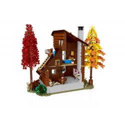 MorkModel 031073 Mork Model 031073 non  BIỆT THỰ NHÀ GỖ bộ đồ chơi xếp lắp ráp ghép mô hình FOREST CABIN 1668 khối