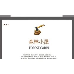 MorkModel 031073 Mork Model 031073 non  BIỆT THỰ NHÀ GỖ bộ đồ chơi xếp lắp ráp ghép mô hình FOREST CABIN 1668 khối