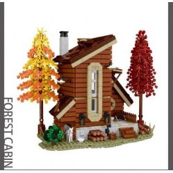 MorkModel 031073 Mork Model 031073 non  BIỆT THỰ NHÀ GỖ bộ đồ chơi xếp lắp ráp ghép mô hình FOREST CABIN 1668 khối