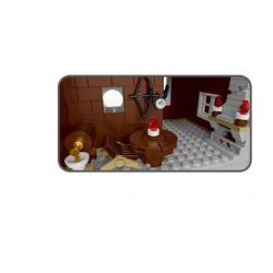 MorkModel 031073 Mork Model 031073 non  BIỆT THỰ NHÀ GỖ bộ đồ chơi xếp lắp ráp ghép mô hình FOREST CABIN 1668 khối