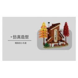 MorkModel 031073 Mork Model 031073 non  BIỆT THỰ NHÀ GỖ bộ đồ chơi xếp lắp ráp ghép mô hình FOREST CABIN 1668 khối