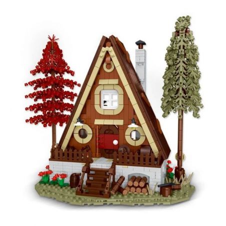 MorkModel 031071 Mork Model 031071 non  CABIN TAM GIÁC bộ đồ chơi xếp lắp ráp ghép mô hình FOREST CABIN 1689 khối