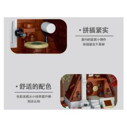 MorkModel 031071 Mork Model 031071 non  CABIN TAM GIÁC bộ đồ chơi xếp lắp ráp ghép mô hình FOREST CABIN 1689 khối